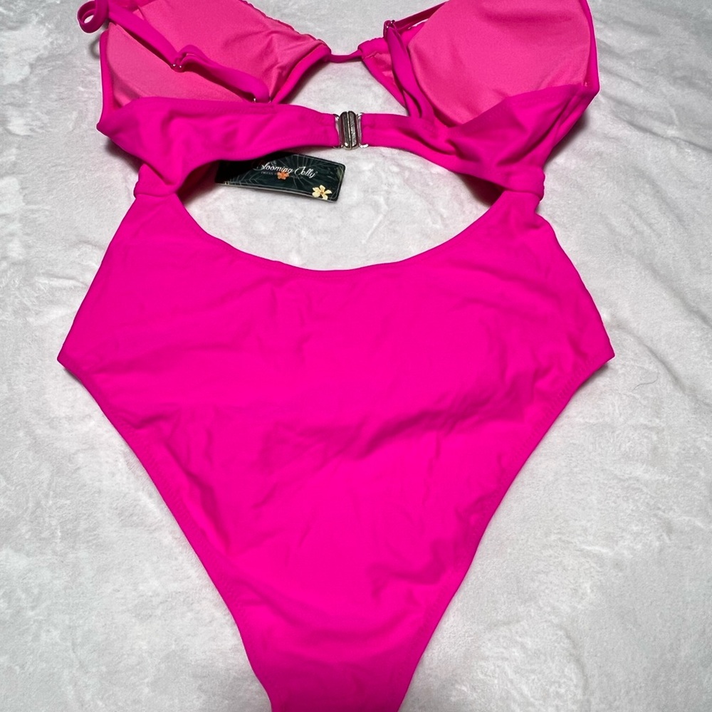 Blooming Jelly Chic Hot Pink Women's One Piece Swimsuit - Picture 2 of 3